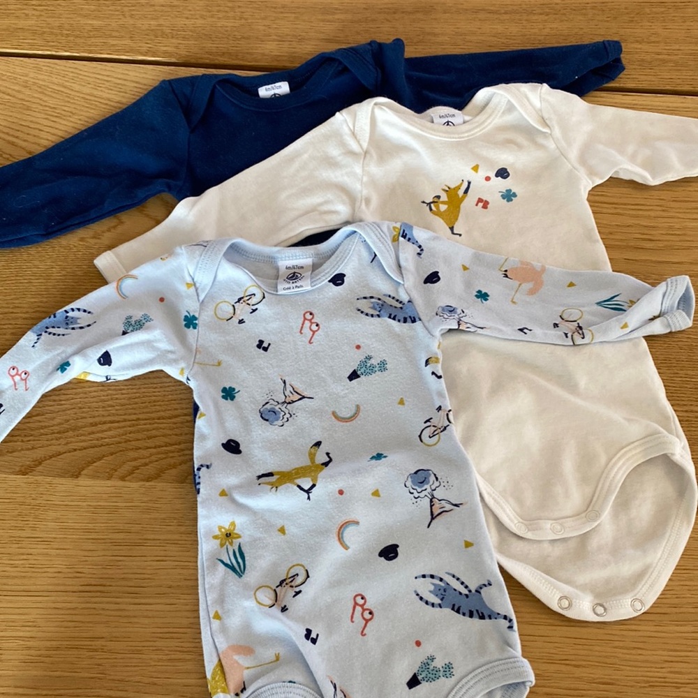 Petit Bateau 6 Mon onesie bundle
